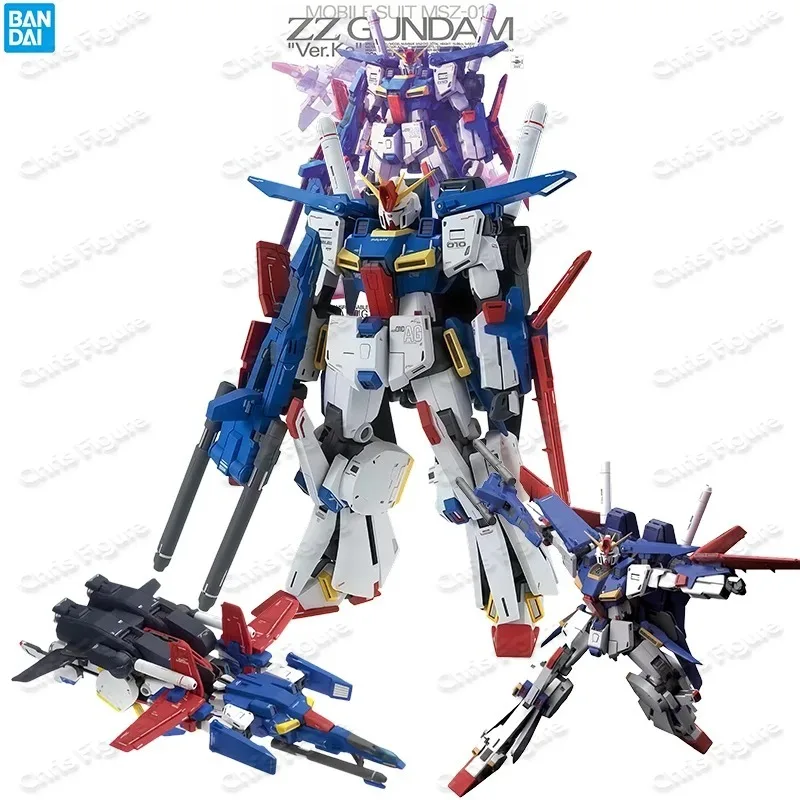

In Stock Bandai Mobile Suit Gundam ZZ MSZ-010 ZZ Gundam Ver.Ka Action Figure MG Scale Anime Toy Assembly Model