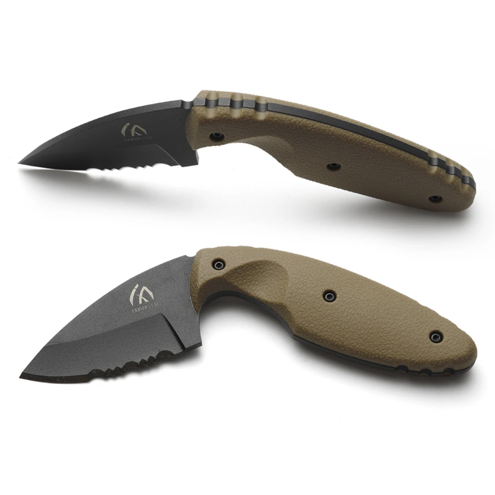 High-quality steel fixed-blade knife, outdoor knife, camping knife with high-hardness integrated spine and sheath for emergency view 5
