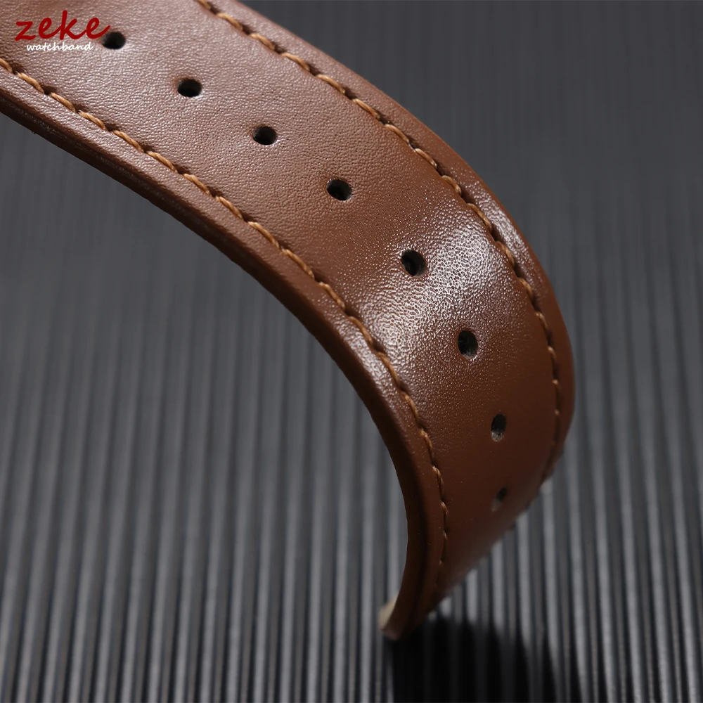 Genuine Leather Watchband 12/14/16/18/19/20/21/22mm Watch Strap for DW Butterfly Buckle Men's & Women's Business with Wooden Box image 4