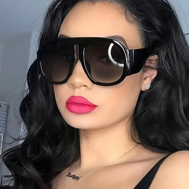 Vintage Luxury Brand Designer Sunglasses Oversized Pilot Sun Glasses Women For Men Shades Big Frame Popular Eyewear UV400 view 2