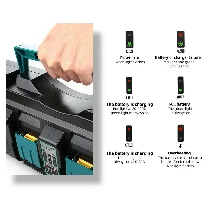 Original Makita  14.4V-18V Port Fast Charger LXT for BL1415 BL1430 BL1815 BL1830 BL1840 BL1850 BL1860 Li-ion Battery
