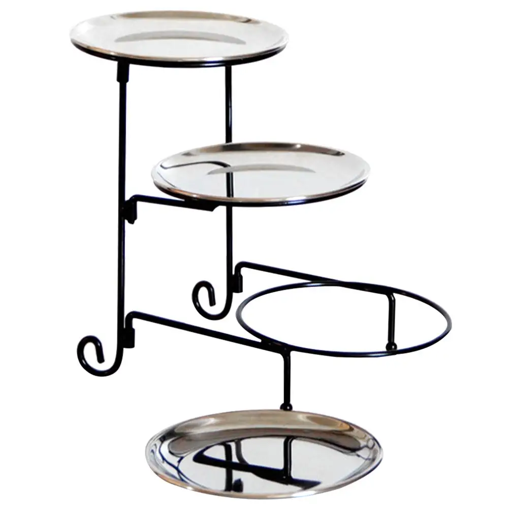 

Good Workmanship Tray Decorative Food Platter Cake Plate Snack Trays Stainless Steel Cupcake