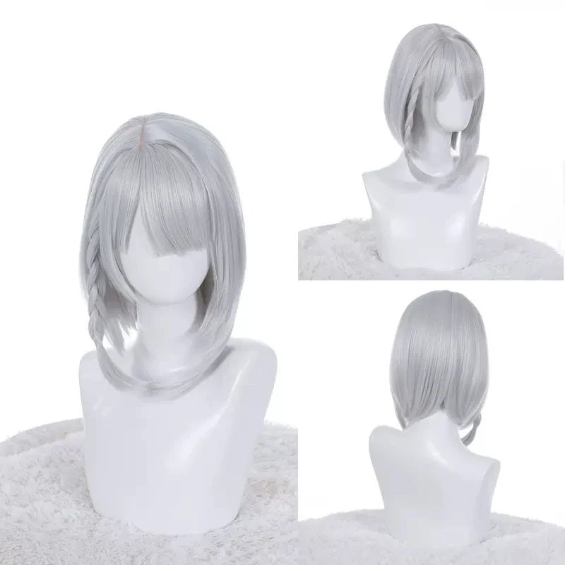 Game Zenless Zone Zero Anby Demara Cosplay Wig ZZZ Anby Cosplay Props Headset Halloween Carnival Party Roleplay White Hair Women