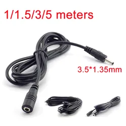 1/3/5M 5V DC Male Female Power Extension Cable For CCTV Cord Adapter Security Camera extend Connector 3.5x1.35mm
