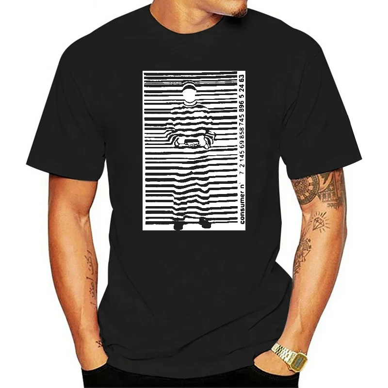 

Banksy Prisoner Barcode Guys Stencil T-Shirt Indie create A Men Tee Fashion Homme Clothing For mens designer clothes Outfits