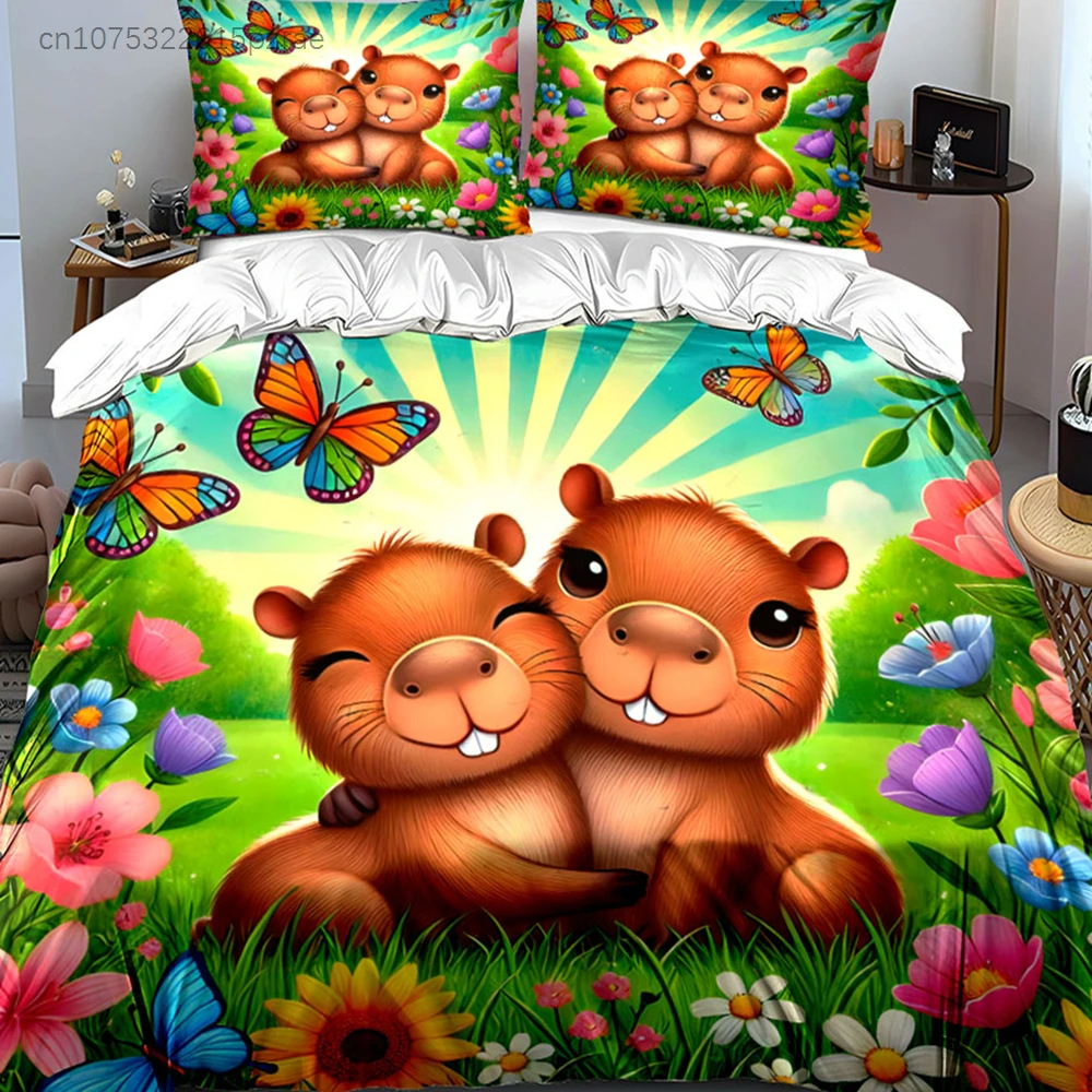 Cute Animal Trio Decoration Set Multiple Sizes kid's And adults' Bedroom Exquisite 3PC Bedding set, Gift
