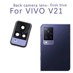 Original Back Rear Camera Glass Lens with frame For Vivo V21 With Adhesive Sticker Camera Lens Replacement Parts