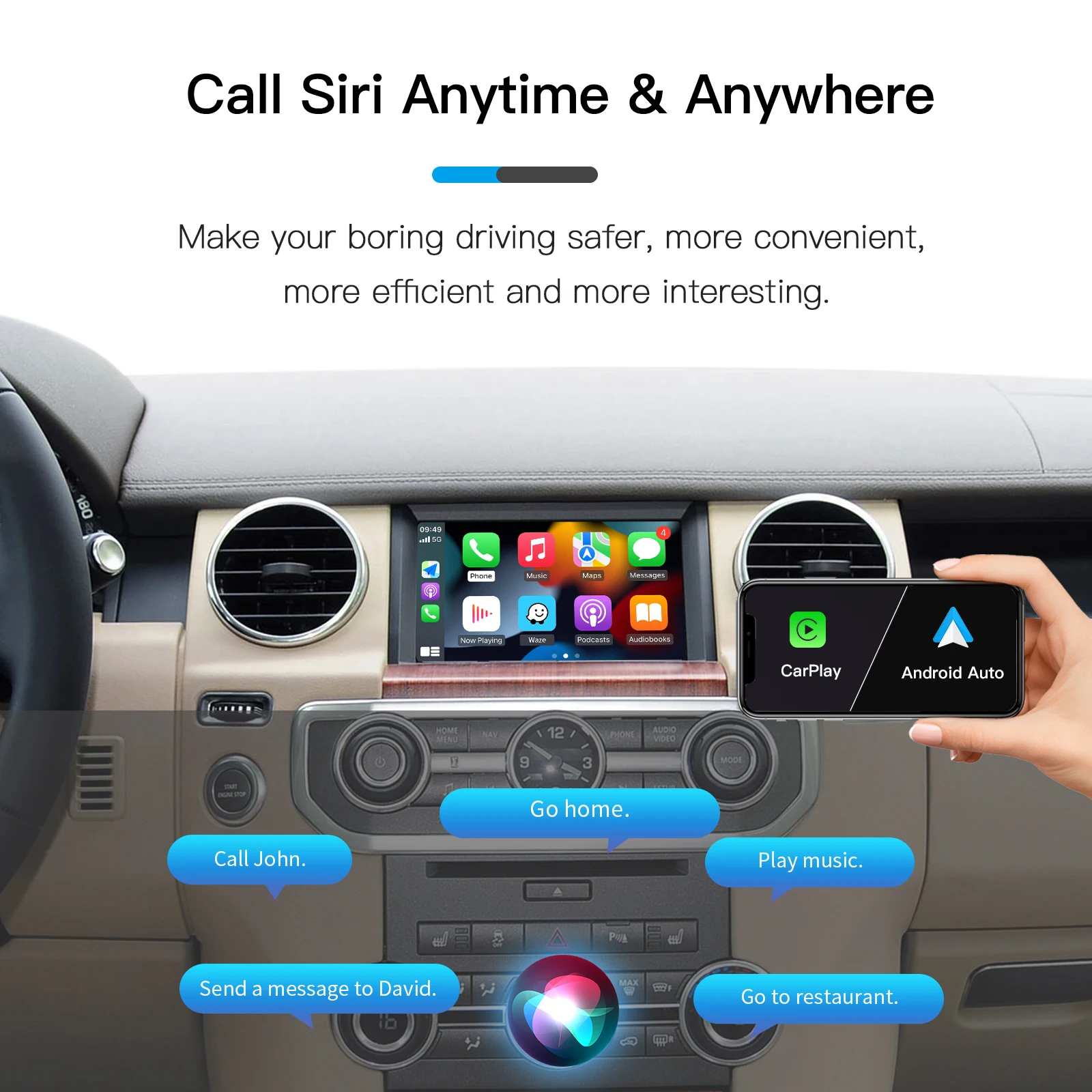 Wireless Carplay Android Auto GPS Navigation Airplay For Land Rover Jaguar Bosch Discovery 4 Evoque Freelander 2 XE XF XJL