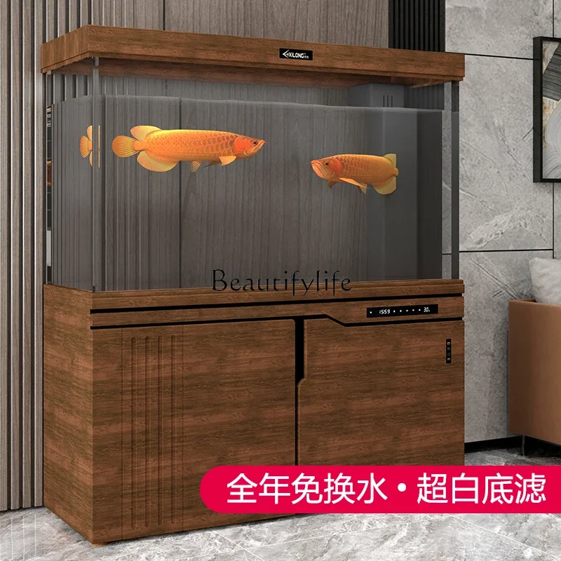 

Fish Tank Aquarium Large Bottom Filter Ecological Change Water Living Room Floor Filter Partition Screens