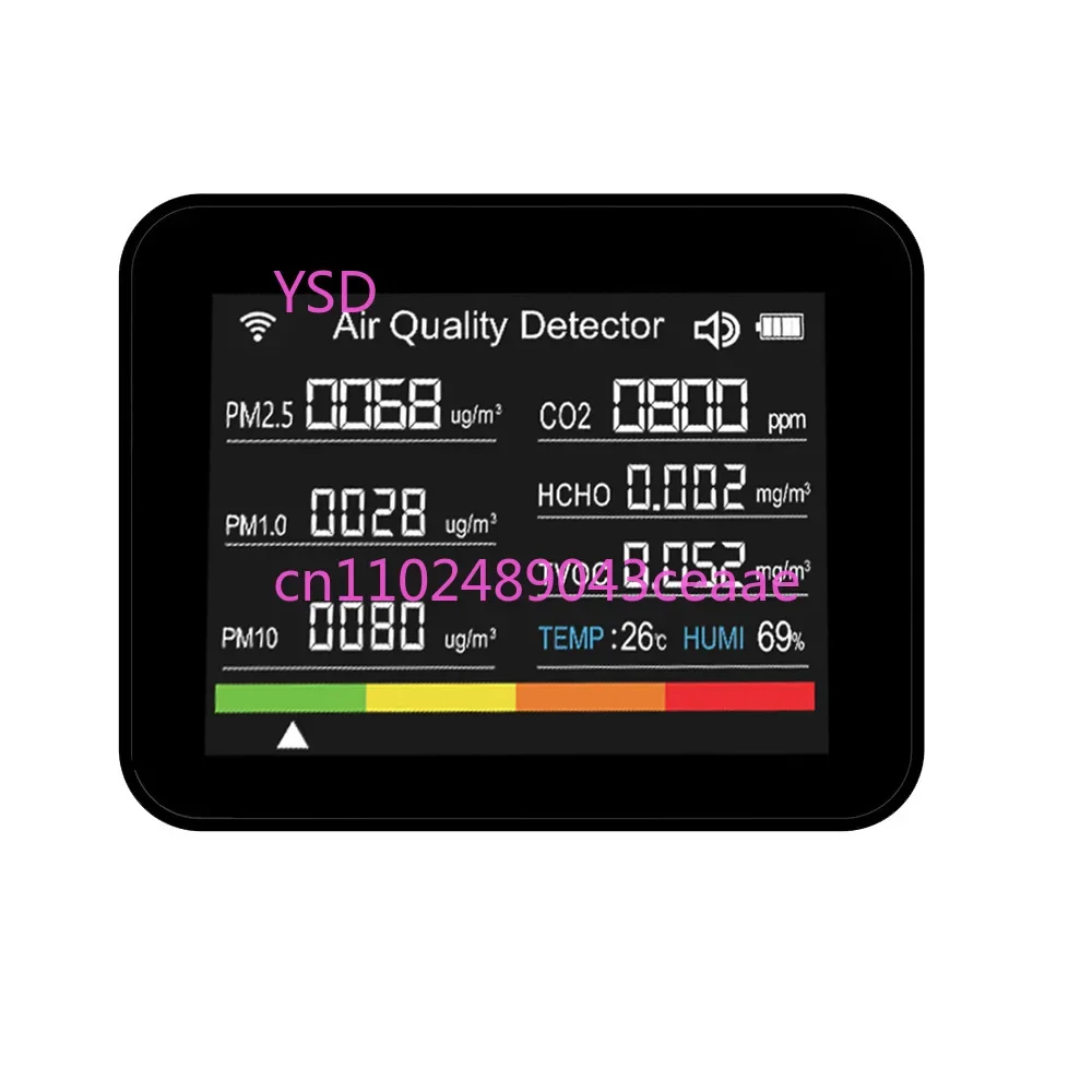 13-in-1 Tuya Smart APP WiFi Air Quality Detector (Tests CO₂, PM2.5, Formaldehyde, TVOC, Temperature & Humidity)