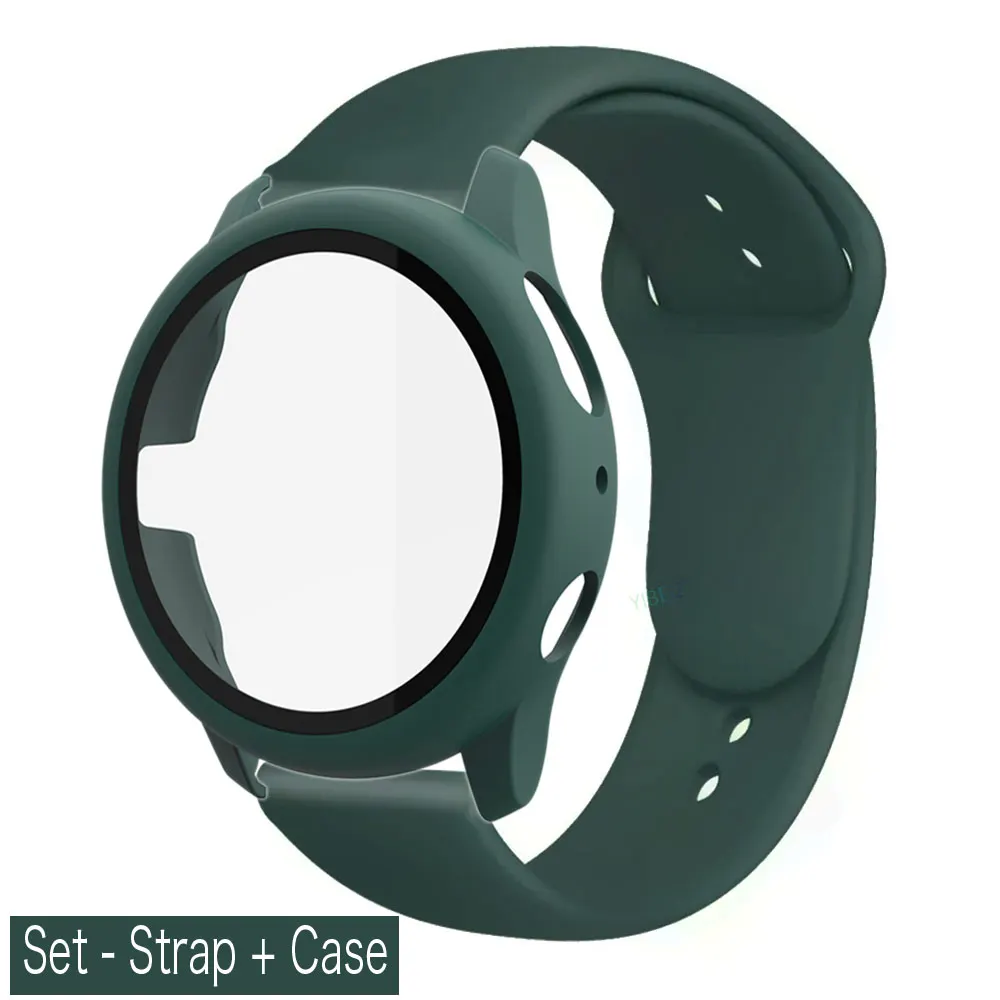 Case + Strap for Samsung Galaxy Active 2 40mm 44mm Protective Glass Film Cover for Active 2 Bracelet Accessories 20mm Watch Band