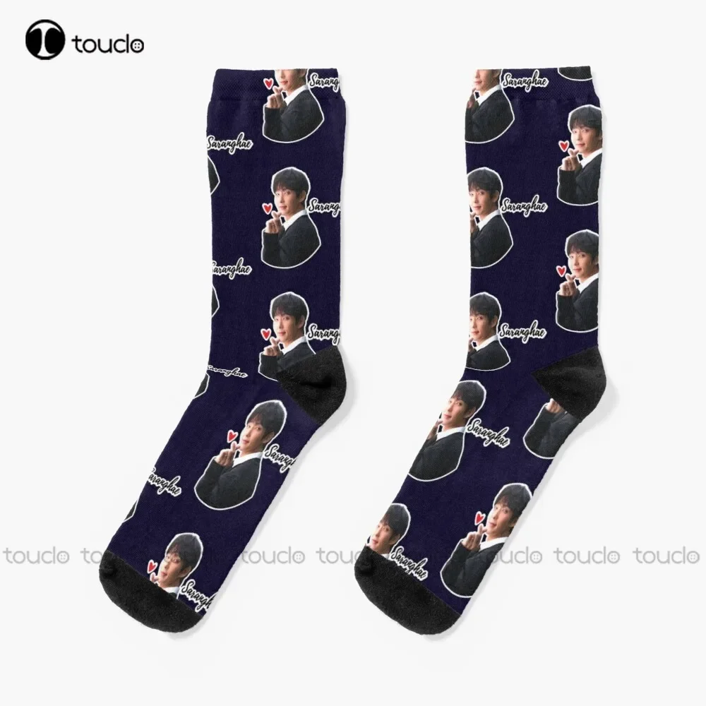 

Носки I Love Lee Joon Gi - 이원기 - Kdrama Lover Football Socks Персонализированные носки унисекс для взрослых и подростков, новые популярные 1 пара