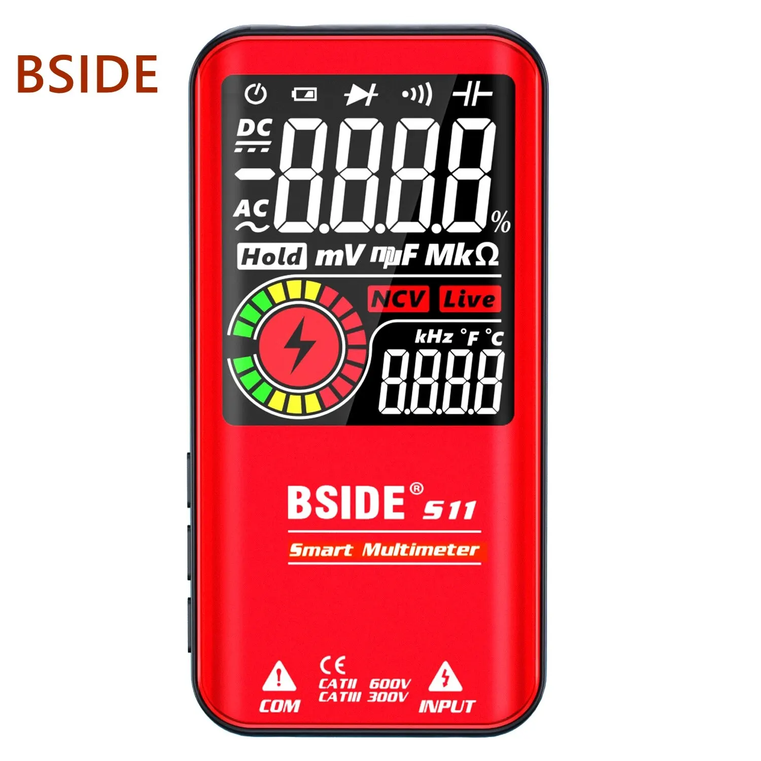 BSIDE S10 S11 S20 Profesional Digital Multimeter Smart Multimeter 9999 Digital DC AC Voltage Ohm Diode NCV Hz Live Wire Tester