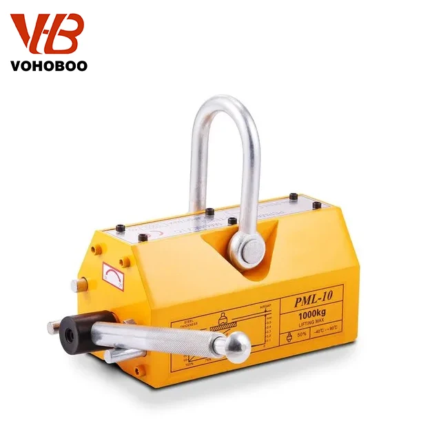 2.5 Times Safety Factor 600KG 1000KG 2000KG Permanent Magnetic Lifter For Construction