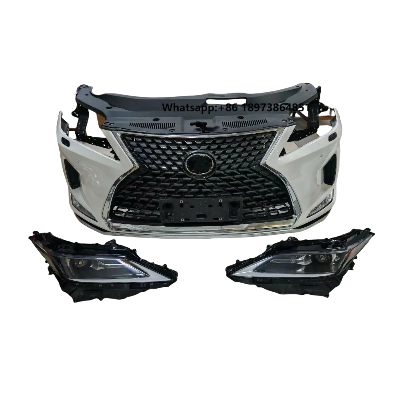 

New Auto Spare Parts Body Kit Including Headlights Kid Black Front Car Bumpers Assembly with Heat Sink for Cadillac