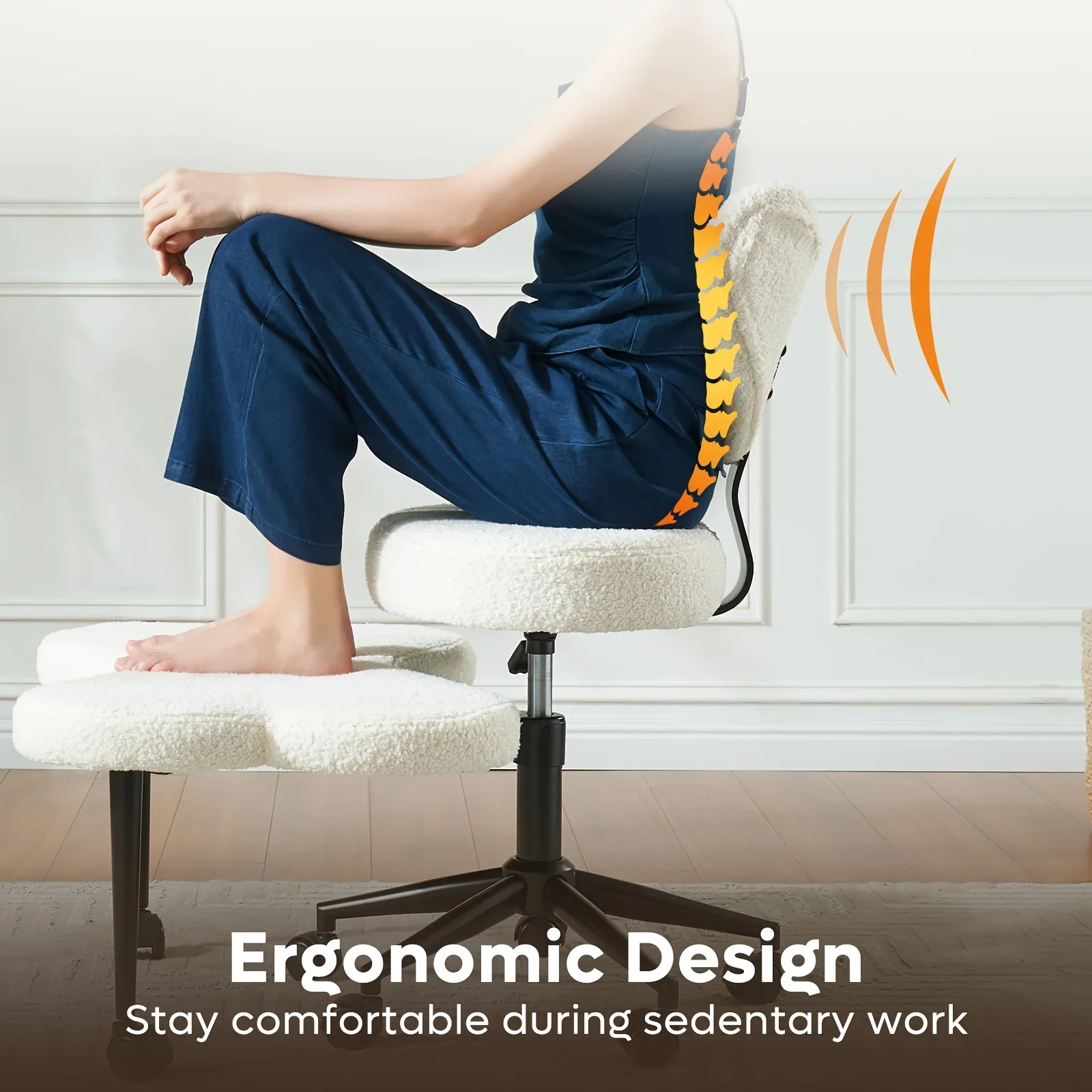 Customizable Cross Leg  - Meditation Chair with Wheels, ADHD Chair