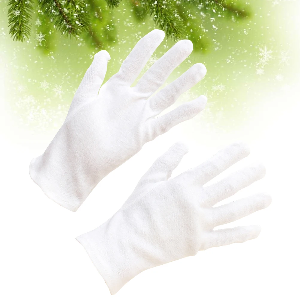 12 Par Rękawic Roboczych Art Termicznych Stoffhandschuhe Baumwolle Białe Rękawice Bawełniane do Pracy