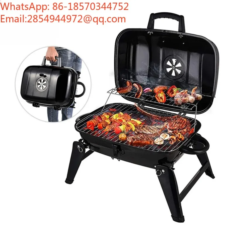 Patio Small BBQ Carbon Grill BBQ Grill Outdoor Camping BBQ Grill Portable Folding