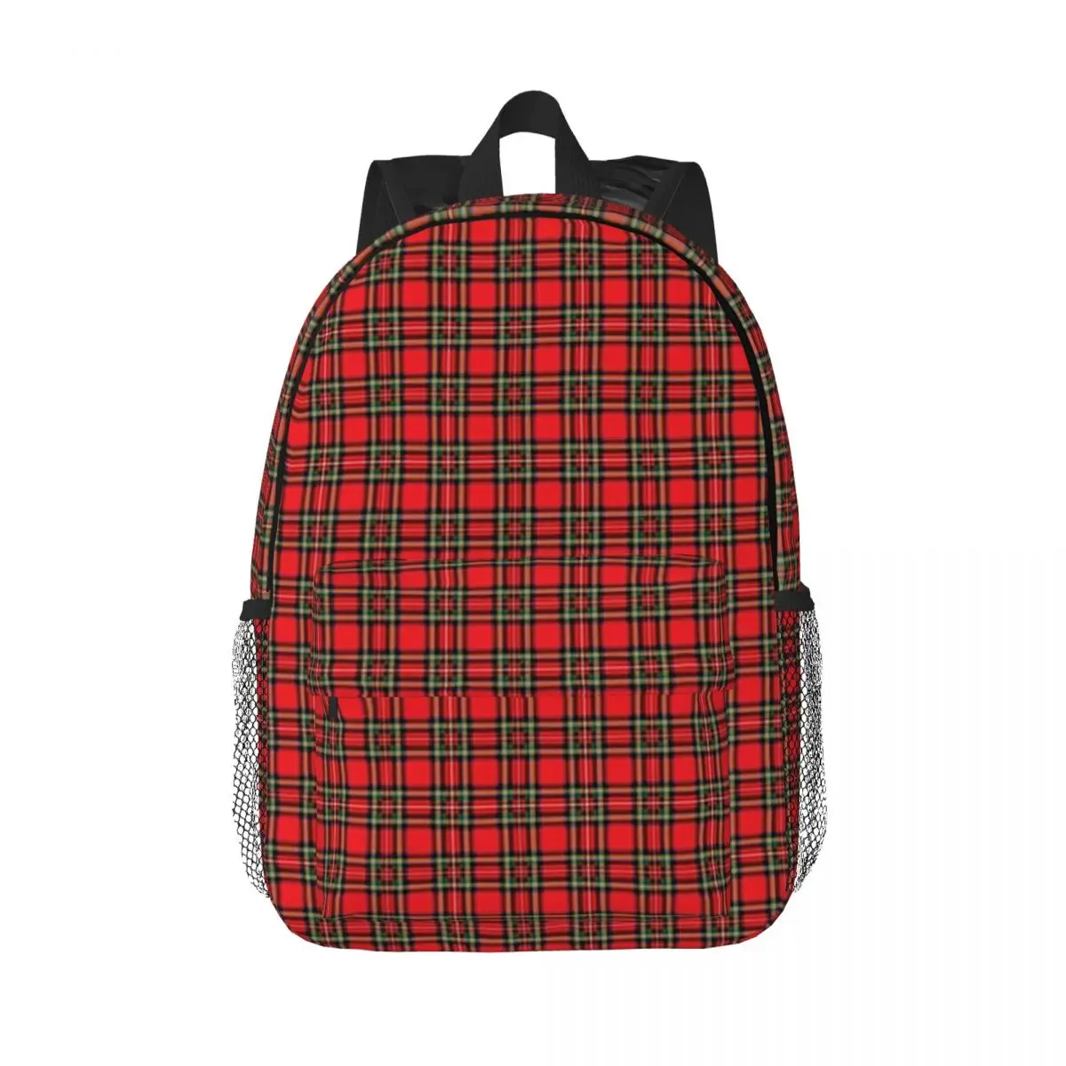 Traditional Red Royal Stewart Scottish Tartan Backpacks Boys Girls Bookbag Children School Bags Travel Rucksack Shoulder Bag