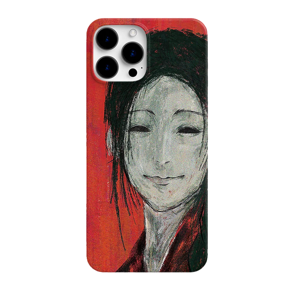 حافظة هاتف أثيرية مستوحاة من الفن الياباني المبتسم لهاتف آيفون 17 16 15 14 11 12 13 Pro Max Air Plus غطاء خلفي