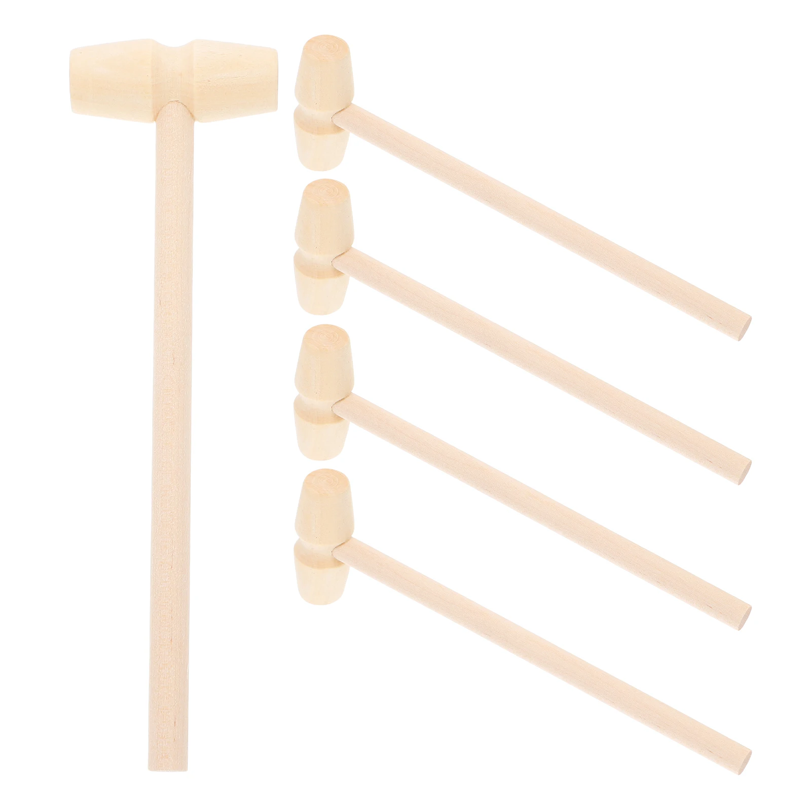 5pcs Mini Wooden Hammer Mallet Baby Beat For Hand Eye Coordination Development Pounding Educational Tool For Toddlers Boys Girls