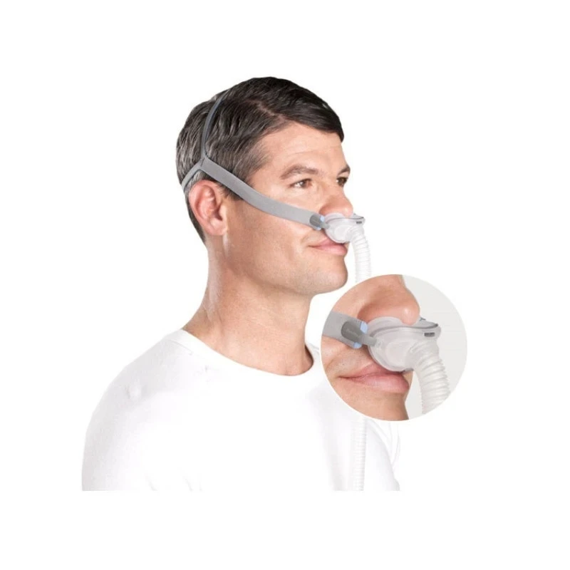 Resmed AirFit P10 الوسائد الأنفية ، قناع CPAP مع أغطية الرأس ، والوسائد S M L ، وشخير النوم وتوقف التنفس