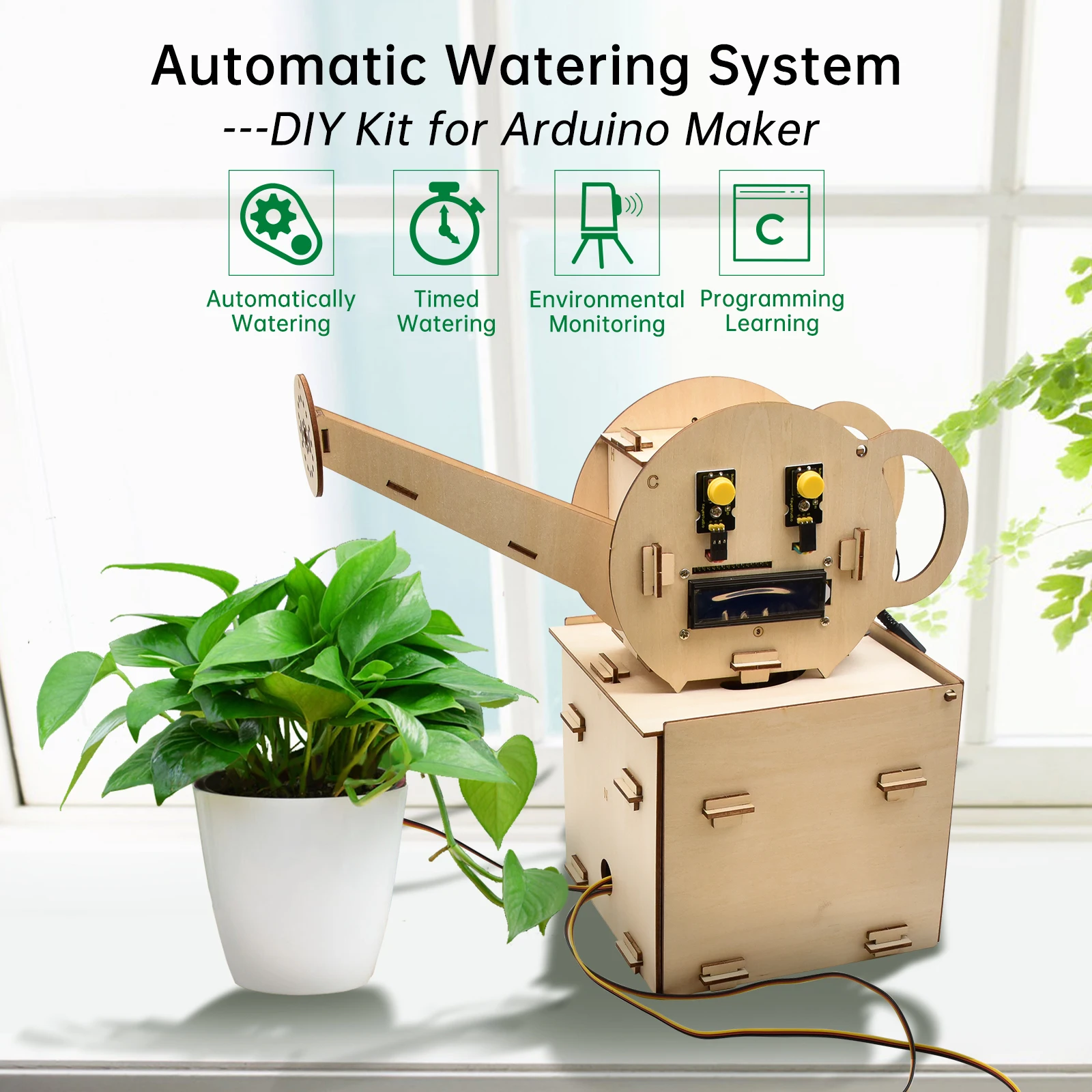 

Keyestudio Automatic Watering Starter Kit for Arduino STEM DIY Electronic Kit Projects Programming Kit