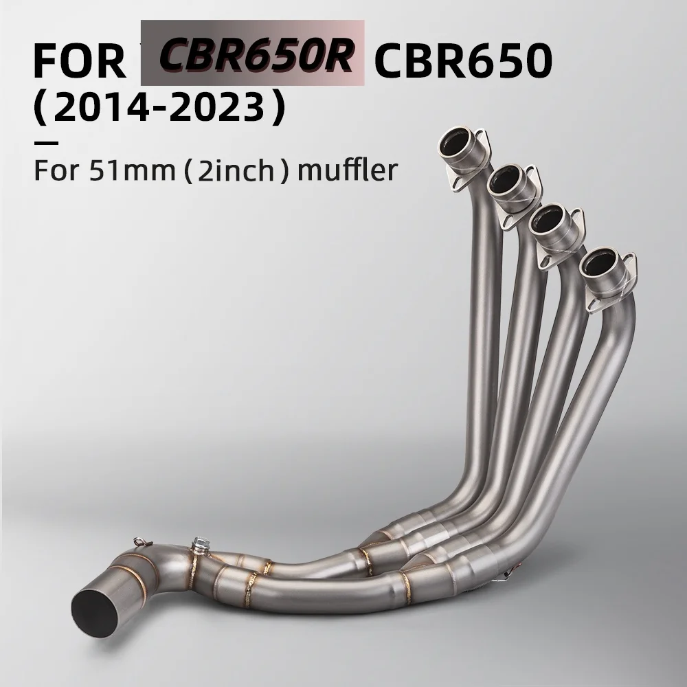 Slip On For CB650 CBR650R CB650F 51MM Caliber Stainless Steel Motorcycle Exhaust System Modified Front Link Pipe Escape