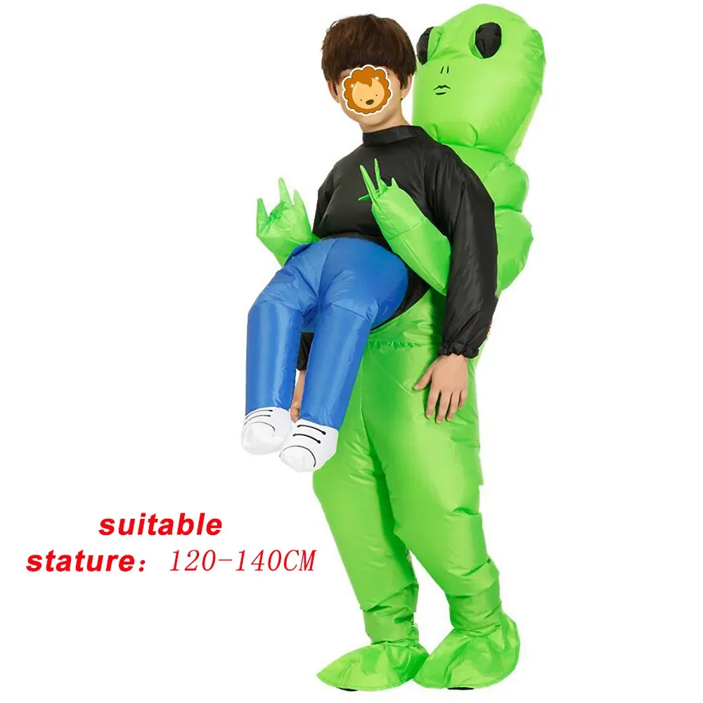 Traje inflable ET Alien para adultos, disfraz de monstruo alienígena, verde aterrador, Cosplay, fiesta, Festival, escenario