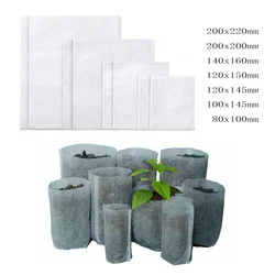 50/100pcs Biodegradable Nonwoven Fabric Nursery Plant Grow Bags Growing Planter Planting Pots Garden Eco-Friendly Ventilate Bag