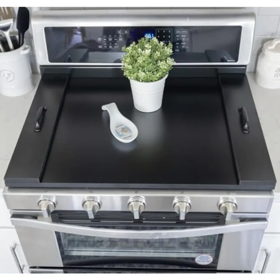 

Деревянная крышка для плиты с ручками в деревенском стиле, для электрических и газовых плит, декор для кухни в стиле фермерского дома, добавляет дополнительного пространства на столешнице