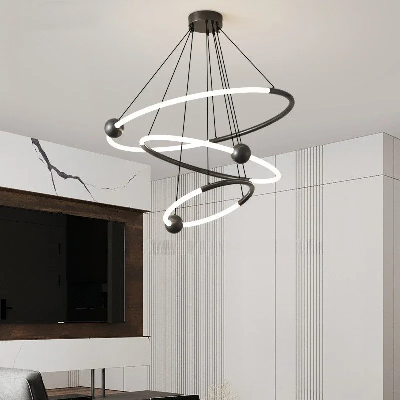 

GHJUYIOL Minimalist Nordic minimalist living room copper chandelier modern home light luxury atmosphere bedroom restaurant desig