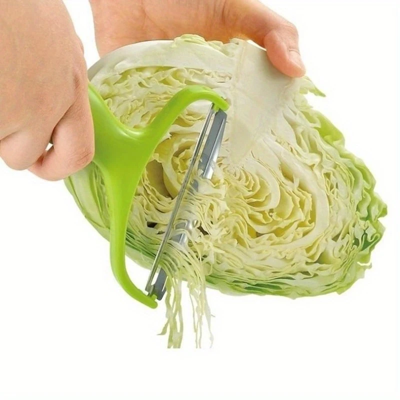 1Multifunctional Cabbage Shredder for Home Kitchen, Stainless Steel Fruit and Vegetable Cutter, Fruit Peeler