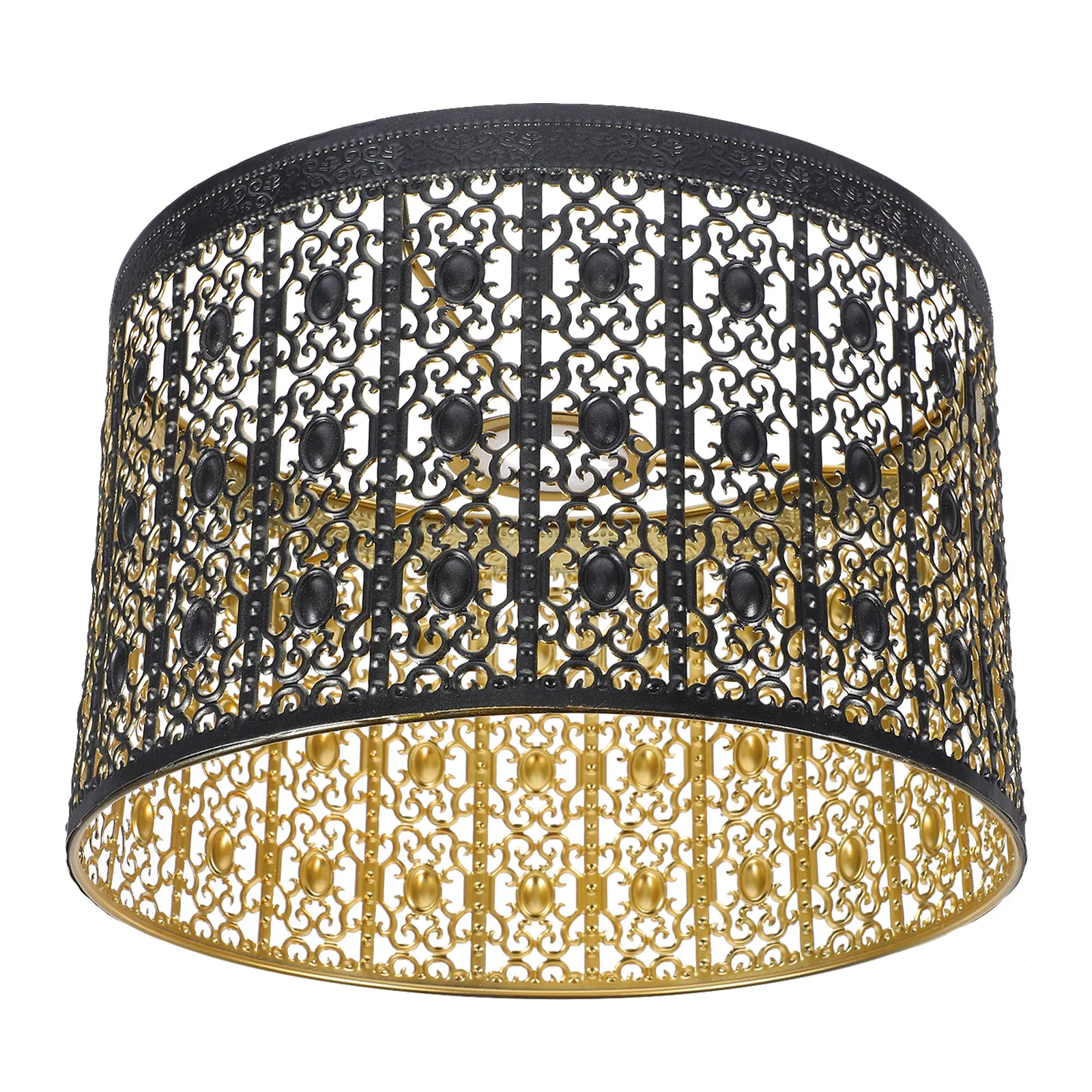 Modern European Iron Table Lamp Shade Hollow Design Metal Lampshade Bedroom Living Room Decorative Light Cover