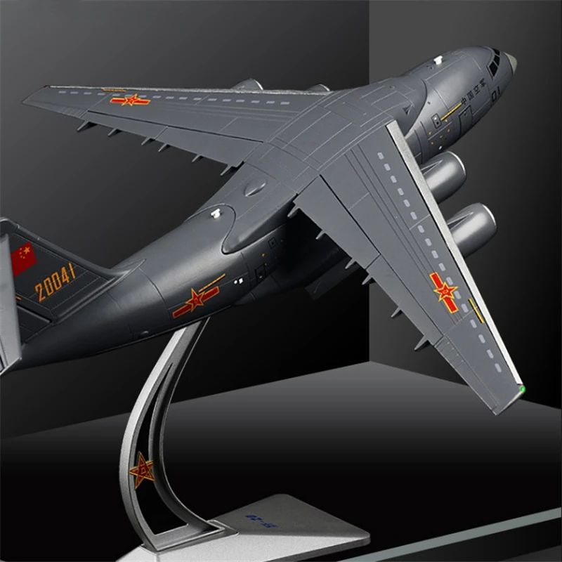 

1/200 Xian Y-20 Alloy Large Transport Aircraft Model Metal Fighter Battle Plane Airplane Model Sound and Light Children Toy Gift