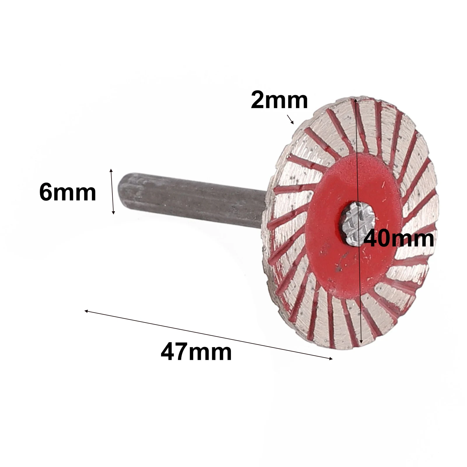 Power Tools Cutting Disc 2pcs 40mm Diameter Rotary Turbo Disc With Mandrel Wood Metal Stone Circular Saw Blades