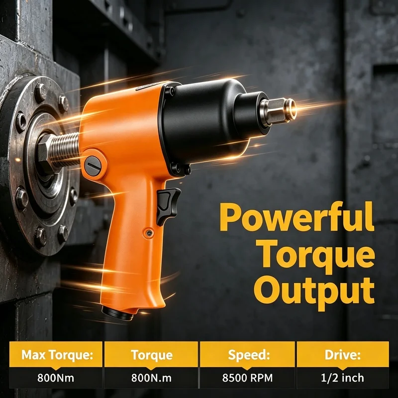 Heavy Duty Pneumatic Impact Wrench 1/2 3/4 1 Inch High Torque Air Tool 4000Nm 10000RPM OEM for Automotive Repair Workshop