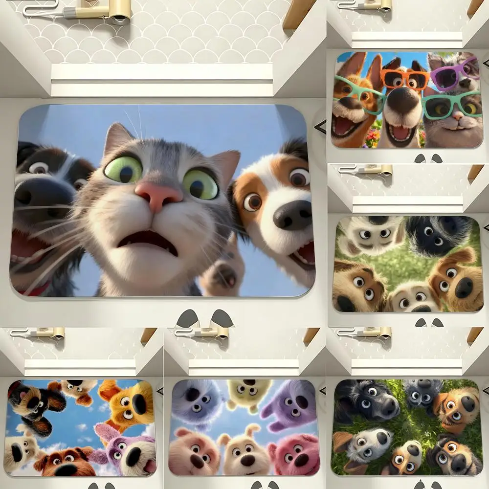 Kawaii Adorable puppy face Floor Mat carpet diatom mud bathroom quick-drying absorbent floor mat household bathroom