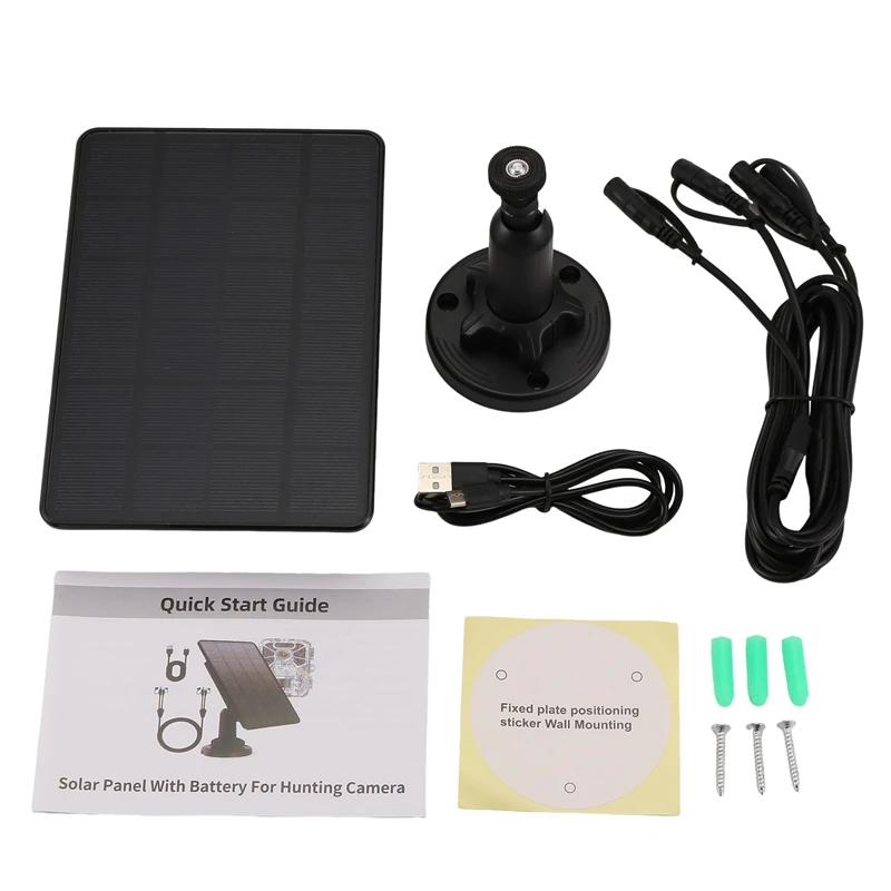 Trail Camera Solar Panel Camera Solar Panel Built-In 5000Mah For Hunting Camera/Deer Feeder