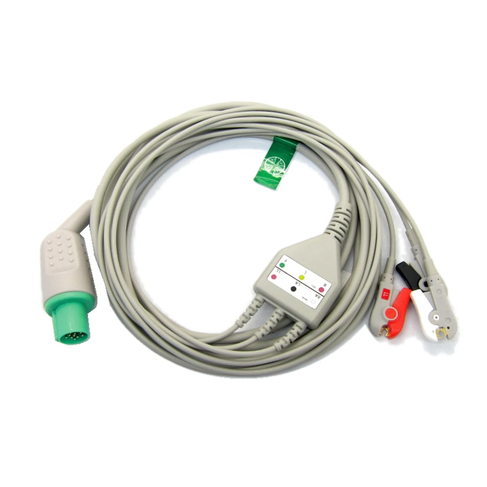 

Compatible with h*ellige cardioserv3/5 Leads ECG Cable Use for ECG Data Monitor ECG Measurement Sensor
