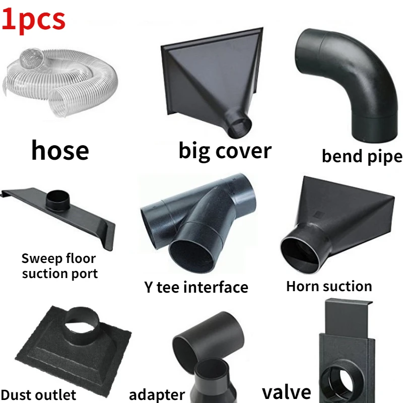 Dust collector fittings for vacuum cleaner hose valve tee connector dust outlet bend pipe large cover accessories