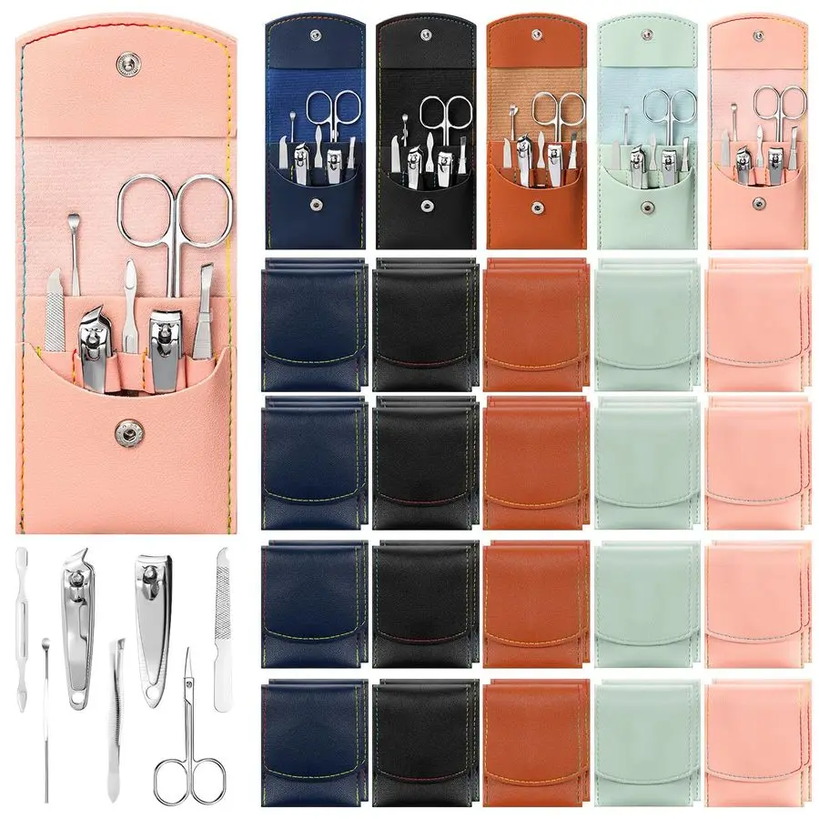 

50 Set Travel Manicure Kit Nail Clippers Pedicure Professional Nail Care Tools Stainless Steel Grooming Set with Portable Travel