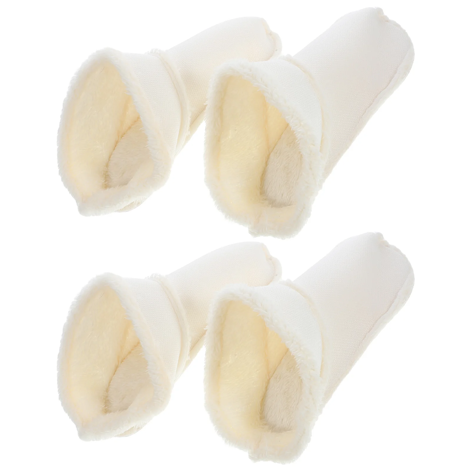 Warm Clog Liner 2 Pairs Insole Fleece Shoe Cover Cotton Plush Slippers Inner Wearing Detachable Washable Lightweight Boot