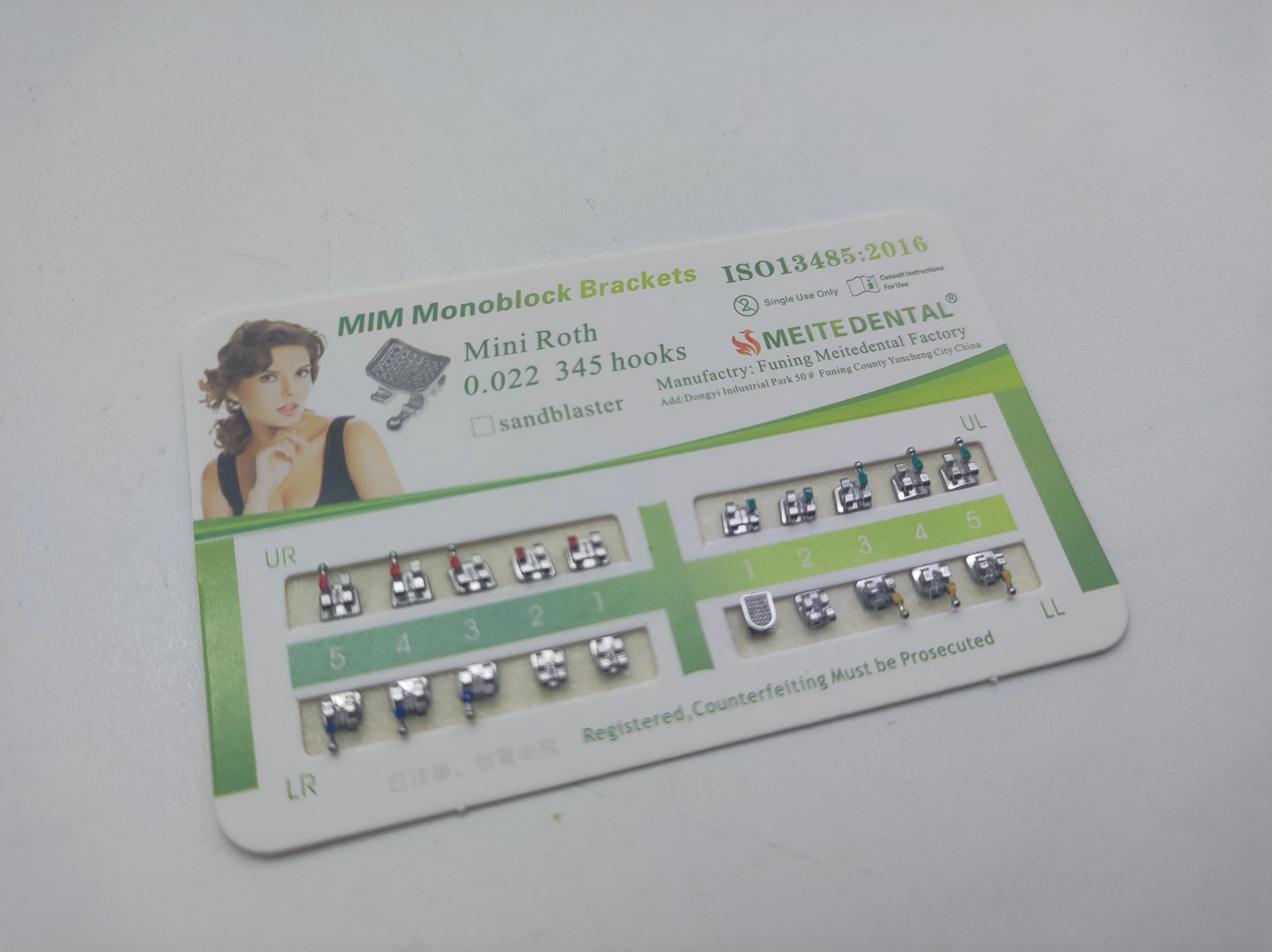10 Sets Teeth Braces Mini Roth Mbt Edgewise 022 no/3/345 MIM Metal Dental Brackets Mesh Base Orthodontis Accessories
