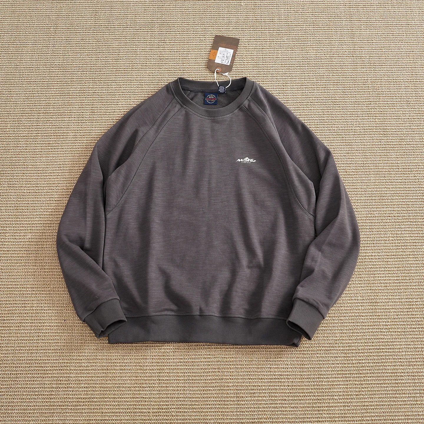 2026 Autumn New American Retro Heavyweight Knitted Sweatshirts Men's Simple 70% Cotton Washed Casual Youth Pullover Sportswear
