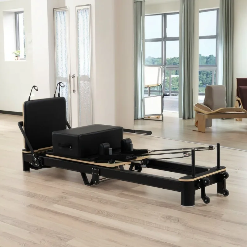 YTYIN High Quality Home Gym Aluminum Pilates Reformer Fitness Equipment Aluminum Pilates Bed Machines Foldable Pilates Reformer