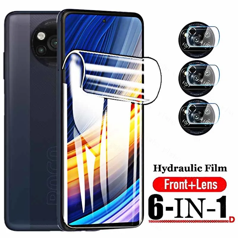 Hydrogel Film Front Screen Protector for Xiaomi Poco X3 Pro Nfc Protective Film Little Pocophone Pocco F3 X3 M5S X4 Camera Glass