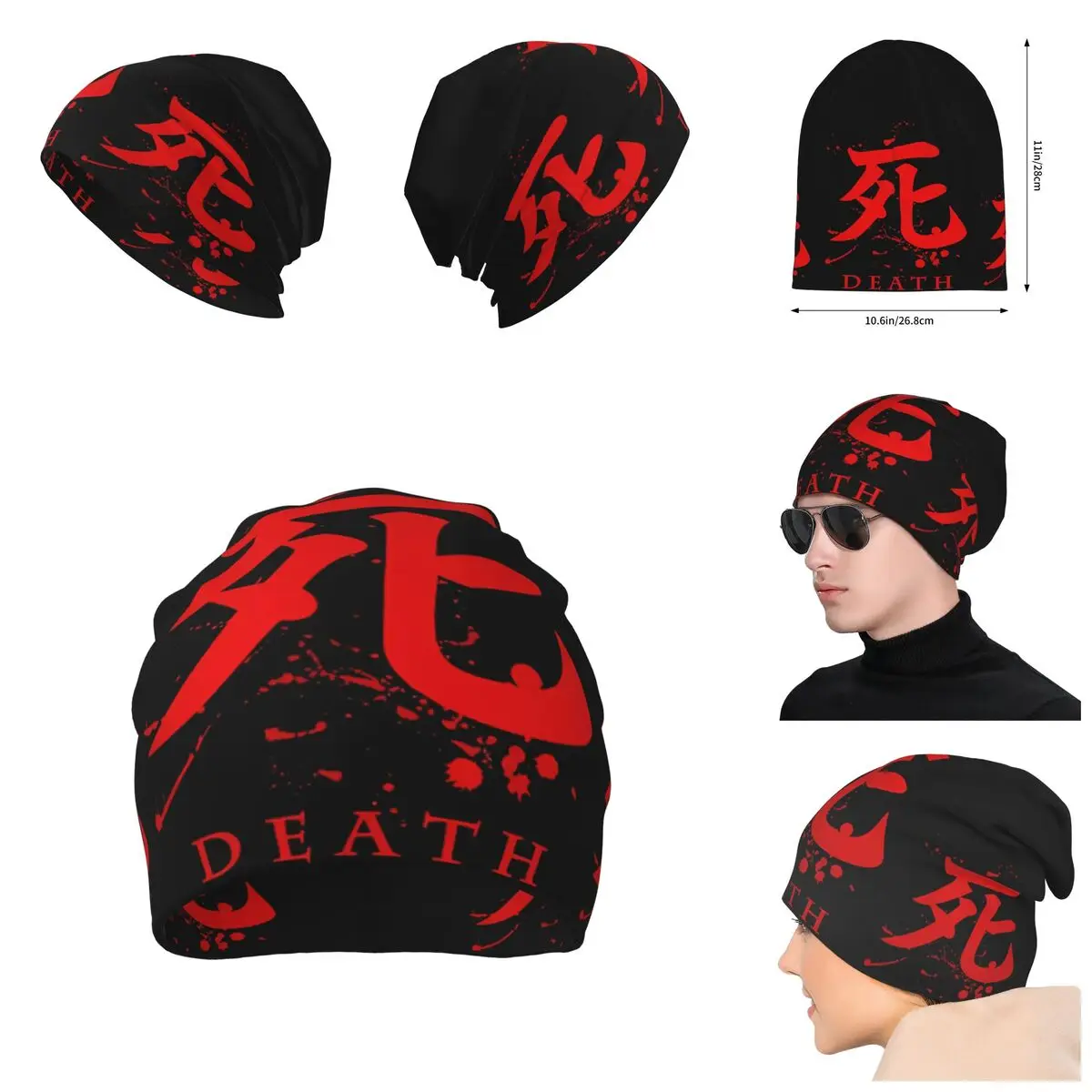 

DEATH Unisex Pullover Cap 3D print Beanies Hat For Men And Women Outdoor Hat