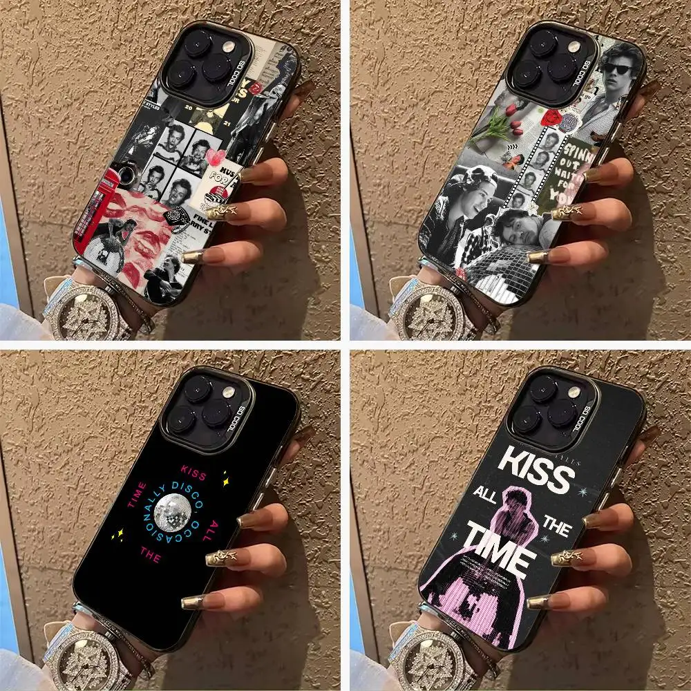 H-Harry Music Styles Phone Case For IPhone17  16 11 12 13 14 15 16 Pro Max Plus Cover Colored Silver Funda Bumber