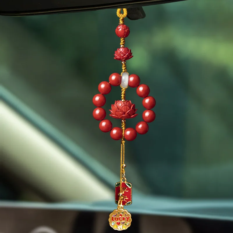 Lotus Automobile Hanging Ornament Elegant Feeling Women's Car Safety Zodiac Year of Birth Accessories Pendant